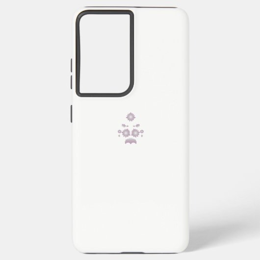 Milk White Classic Roos decoratief ontwerp Samsung Galaxy Hoesje (Achterkant)