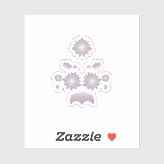 Milk White Classic Roos decoratief ontwerp Sticker (Vel)