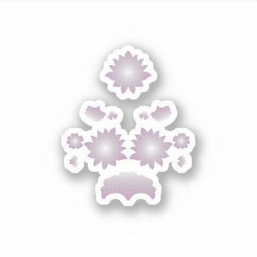 Milk White Classic Roos decoratief ontwerp Sticker (Voorkant)