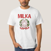 Milka Italiaanse achternaam T-shirt (Voorkant)