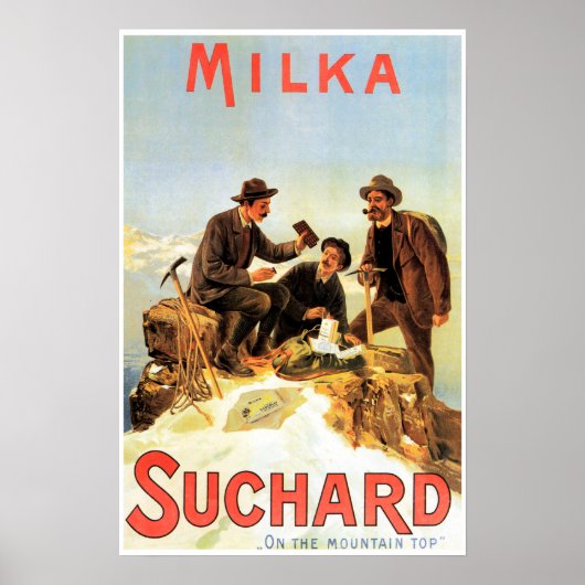 MILKA SUCHARD Swiss Chocolates on the Mountain Top Poster (Voorkant)