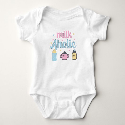 Milkaholic Baby Bodysuit – Grappig & Schattig (Voorkant)