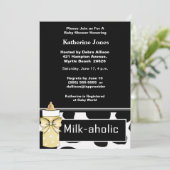 Milkaholic Baby Neutral doucheuitnodiging Kaart (Staand voorkant)