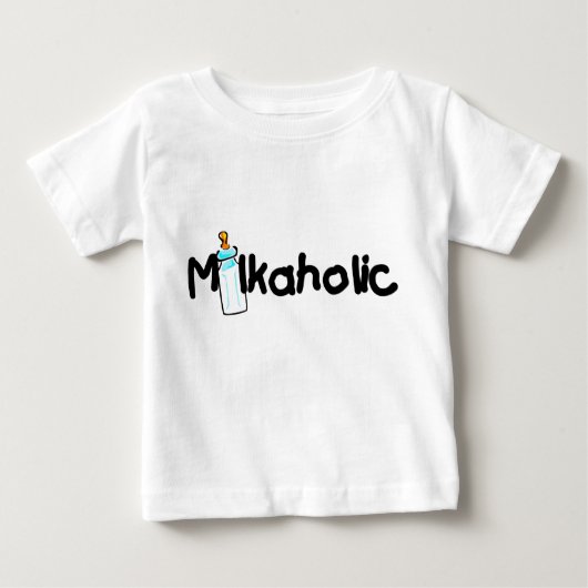 Milkaholic Baby T-Shirt (Voorkant)