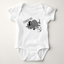 Milkaholic Funny Cat Pun Cartoon Romper