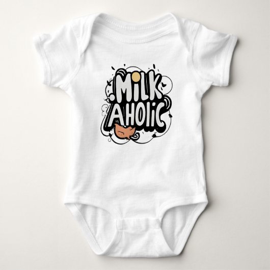 Milkaholic Grappig Romper (Voorkant)