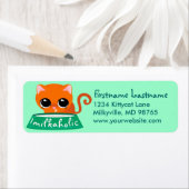 Milkaholic Oranje Kat Etiket (Insitu)