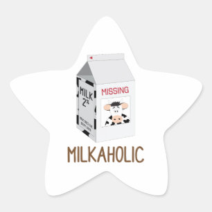 Milkaholic Ster Sticker
