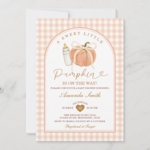 Milkfles Pompoen Is Op Weg Baby Shower Kaart