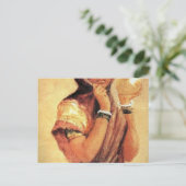 Milkmaid 1904, ingediend door Raja Ravi Varma Briefkaart (Staand voorkant)