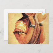 Milkmaid 1904, ingediend door Raja Ravi Varma Briefkaart (Voorkant / Achterkant)