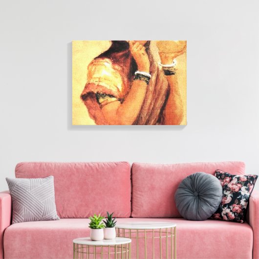 Milkmaid 1904, ingediend door Raja Ravi Varma Canvas Afdruk (Insitu (Woonkamer))