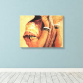 Milkmaid 1904, ingediend door Raja Ravi Varma Canvas Afdruk (Insitu (Houten vloer))