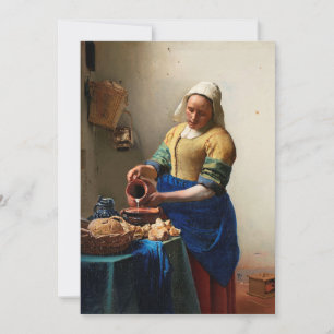 Milkmaid Kitchen Maid van Johannes Vermeer Kaart