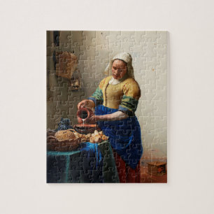 Milkmaid Kitchen Maid van Johannes Vermeer Legpuzzel