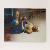 Milkmaid Kitchen Maid van Johannes Vermeer Legpuzzel (Horizontaal)