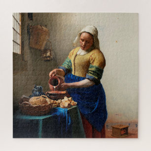 Milkmaid Kitchen Maid van Johannes Vermeer Legpuzzel