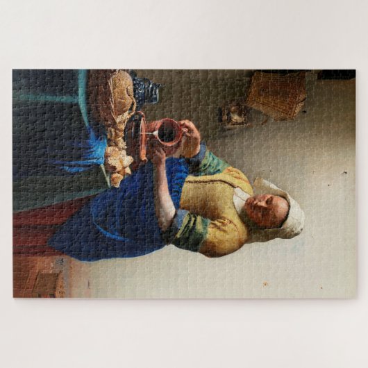 Milkmaid Kitchen Maid van Johannes Vermeer Legpuzzel (Horizontaal)