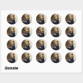 Milkmaid Kitchen Maid van Johannes Vermeer Ronde Sticker (Vel)