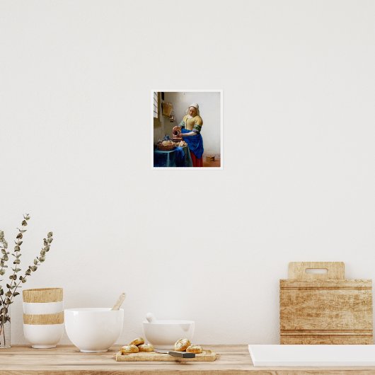 Milkmaid van Jan Vermeer -  kunst Poster (Keuken)