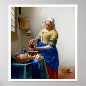 Milkmaid van Jan Vermeer -  kunst Poster (Voorkant)