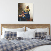 Milkmaid van Johannes Vermeer Canvas Afdruk (Insitu (Slaapkamer))