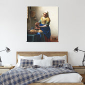 Milkmaid van Johannes Vermeer Canvas Afdruk (Insitu (Slaapkamer))