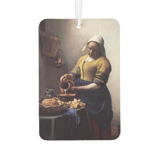 Milkmaid van Johannes Vermeer Luchtverfrisser (Achterkant)