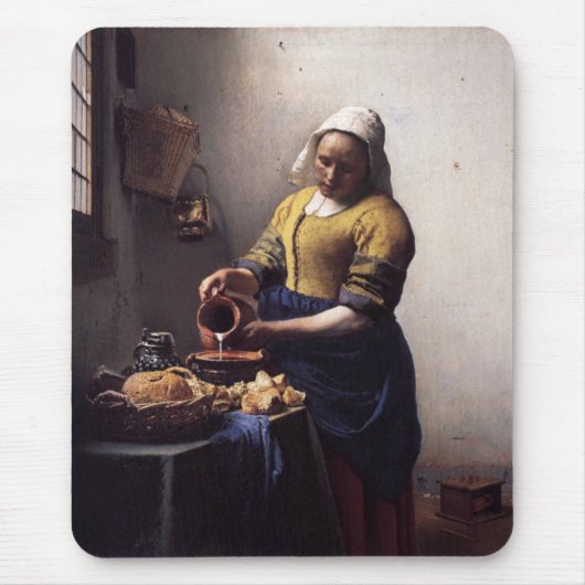 Milkmaid van Johannes Vermeer Muismat (Voorkant)