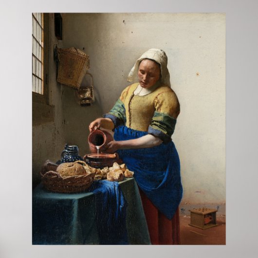 Milkmaid van Vermeer - Poster (Voorkant)