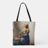Milkmaid van Vermeer Tote Bag (Achterkant)
