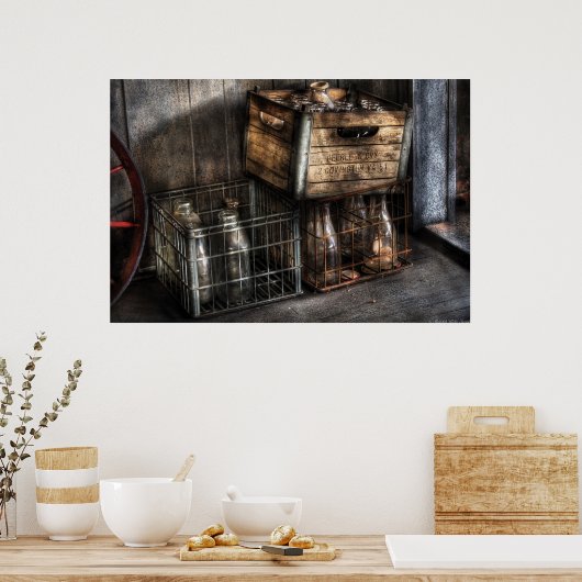 Milkman - Flessen in dozen Poster (Keuken)
