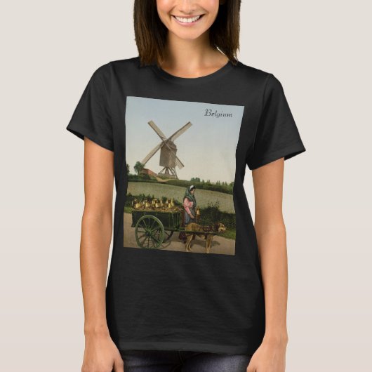 Milkseller in België (1900) T-shirt (Voorkant)