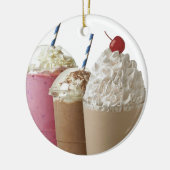 Milkshake Aardbei Chocolade Ice Cream Treat Keramisch Ornament (Links)