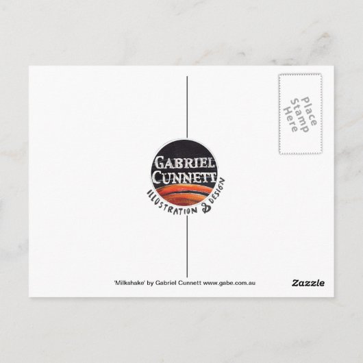 Milkshake Briefkaart (Achterkant)