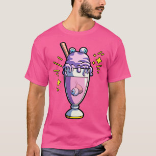 Milkshake en Monster Eyes Pastel Gothic Esthetisch T-shirt