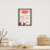 milkshake fondsenwerving diner menu Flyer poster (Keuken)