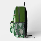 Milkshake Fun Mint Cartoon Retro Pattern Cute Fun Bedrukte Rugzak (Rechts)