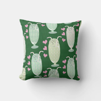 Milkshake Fun Mint Cartoon Retro Pattern Cute Fun Kussen