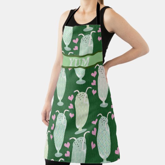 Milkshake Fun Mint Cartoon Retro Pattern Cute Fun Schort (Insitu)