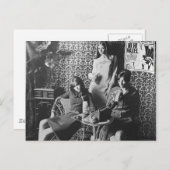 Milkshake girls Vintage Card Briefkaart (Voorkant / Achterkant)