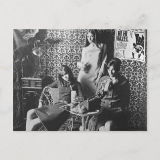 Milkshake girls Vintage Card Briefkaart