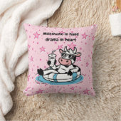 Milkshake in Hand, Drama in Heart | Cool Cow Decor Kussen (Deken)