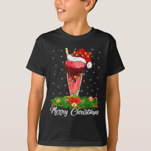 Milkshake Liefhebber Bijpassende Kerstman Hoed Mil T-shirt