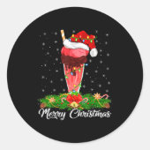 Milkshake Lover Matching Santa Hat Milkshake Chris Ronde Sticker (Voorkant)