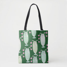 Milkshake Madness Green Mint Cute Art Design Tote Bag