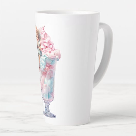 milkshake meisje latte mok (Rechterhoek)