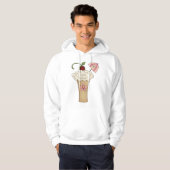 Milkshake met een paraplu Mannen hoodie (Voorkant volledig)