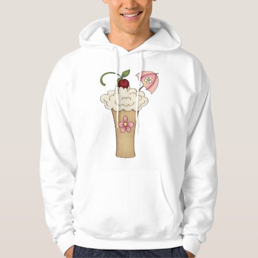 Milkshake met een paraplu Mannen hoodie (Voorkant)