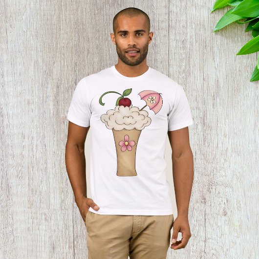 Milkshake met een paraplu Mannen T-shirt
